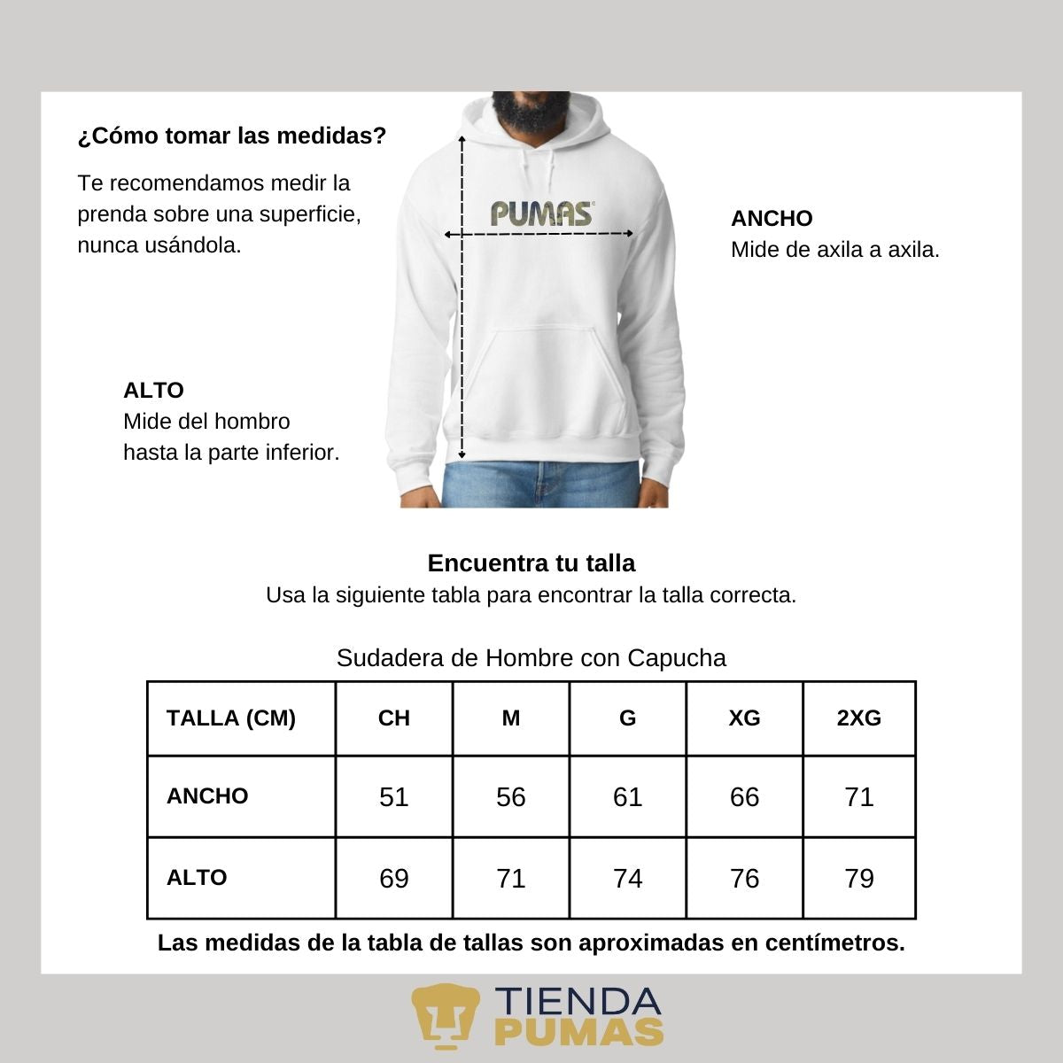 Sudadera Hombre Hoodie Pumas UNAM Fusión