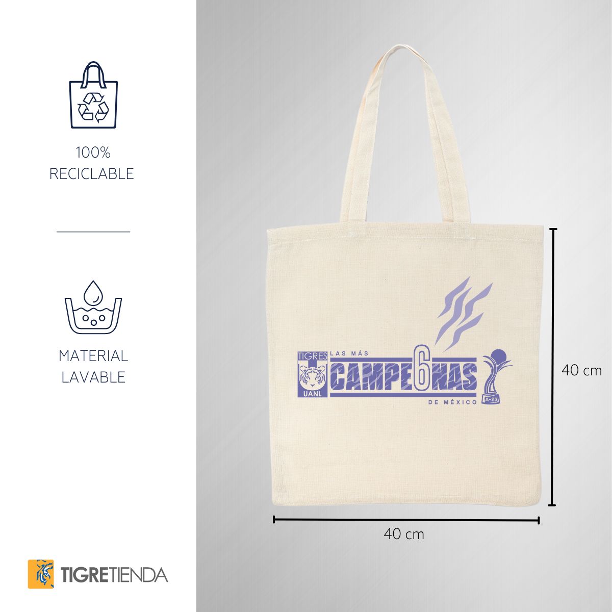 Bolsa Tote Tigres UANL Amazonas Campeonas