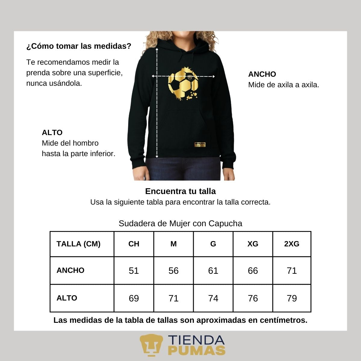 Sudadera Mujer Hoodie Pumas UNAM Edición Limitada 2