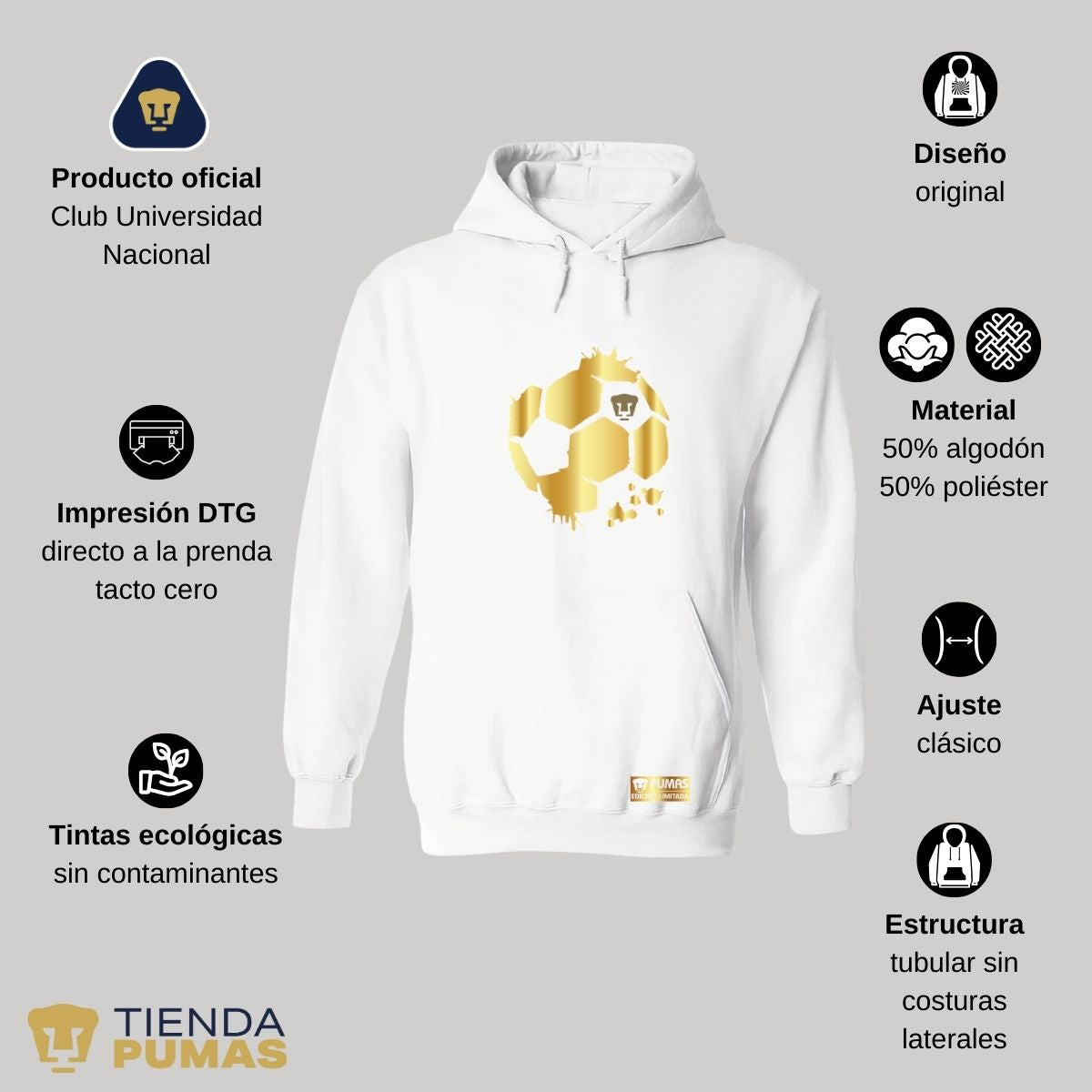 Sudadera Mujer Hoodie Pumas UNAM Edición Limitada 2