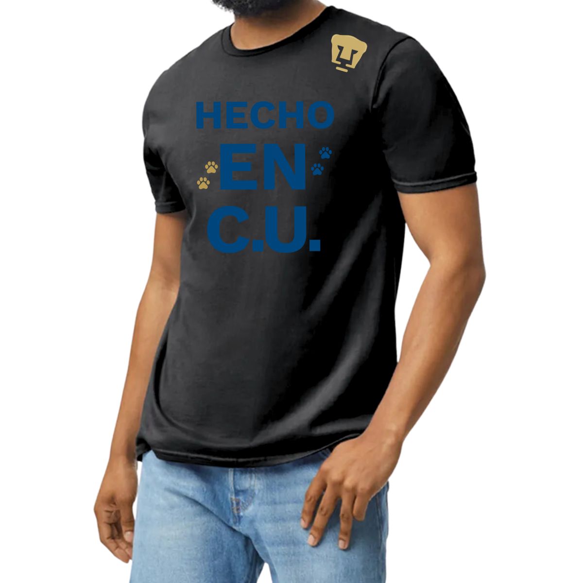 Playera Hombre Pumas UNAM Hecho en C.U. DTG-Vinil