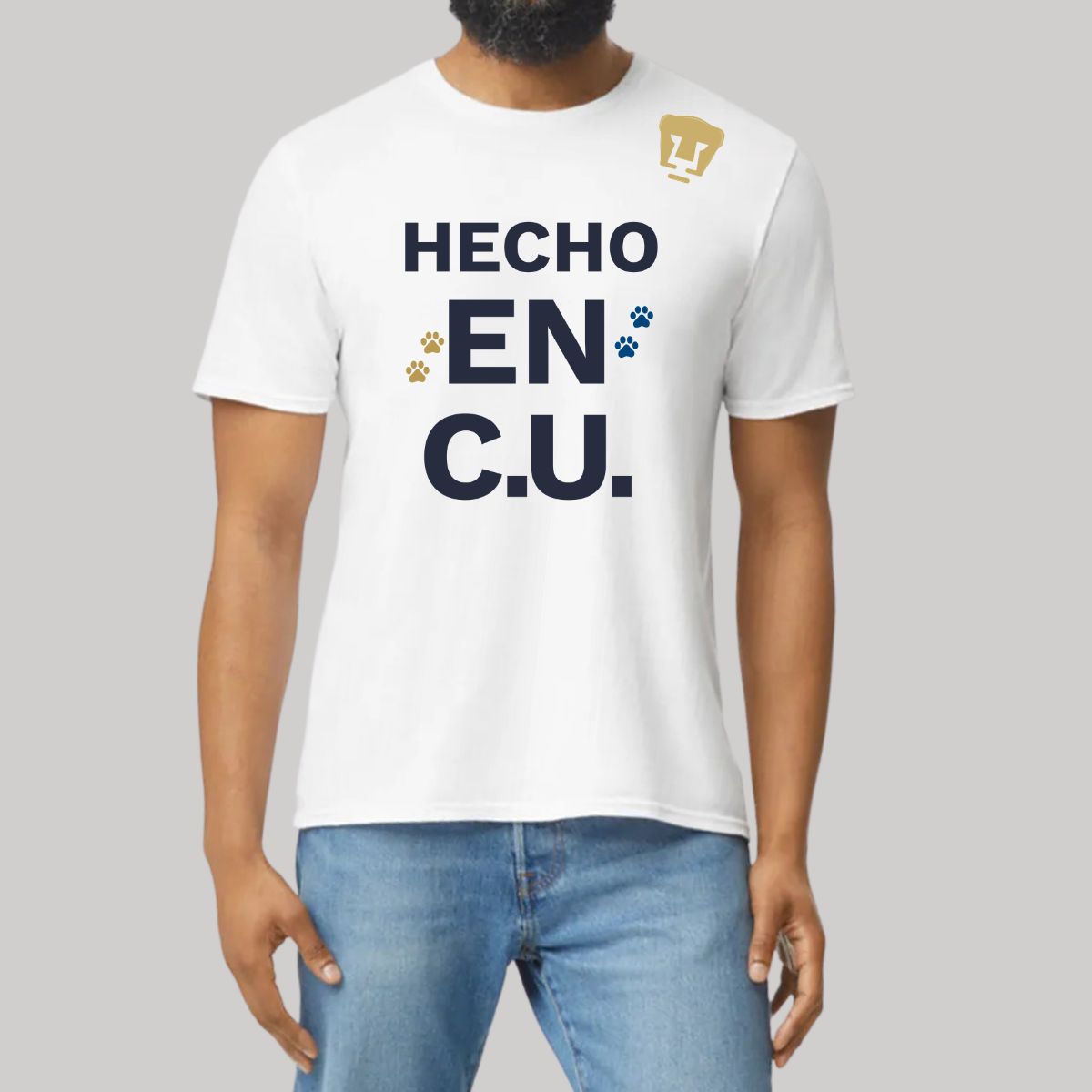 Playera Hombre Pumas UNAM Hecho en C.U. DTG-Vinil