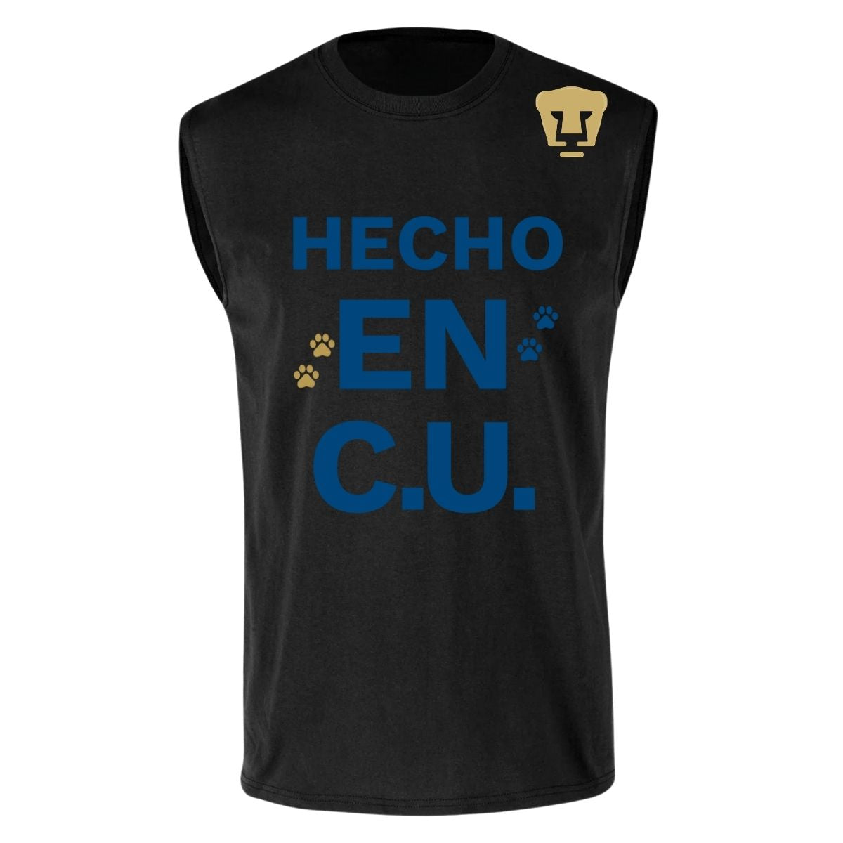 Playera Sin Manga Hombre Pumas UNAM Hecho en C.U. DTG-Vinil