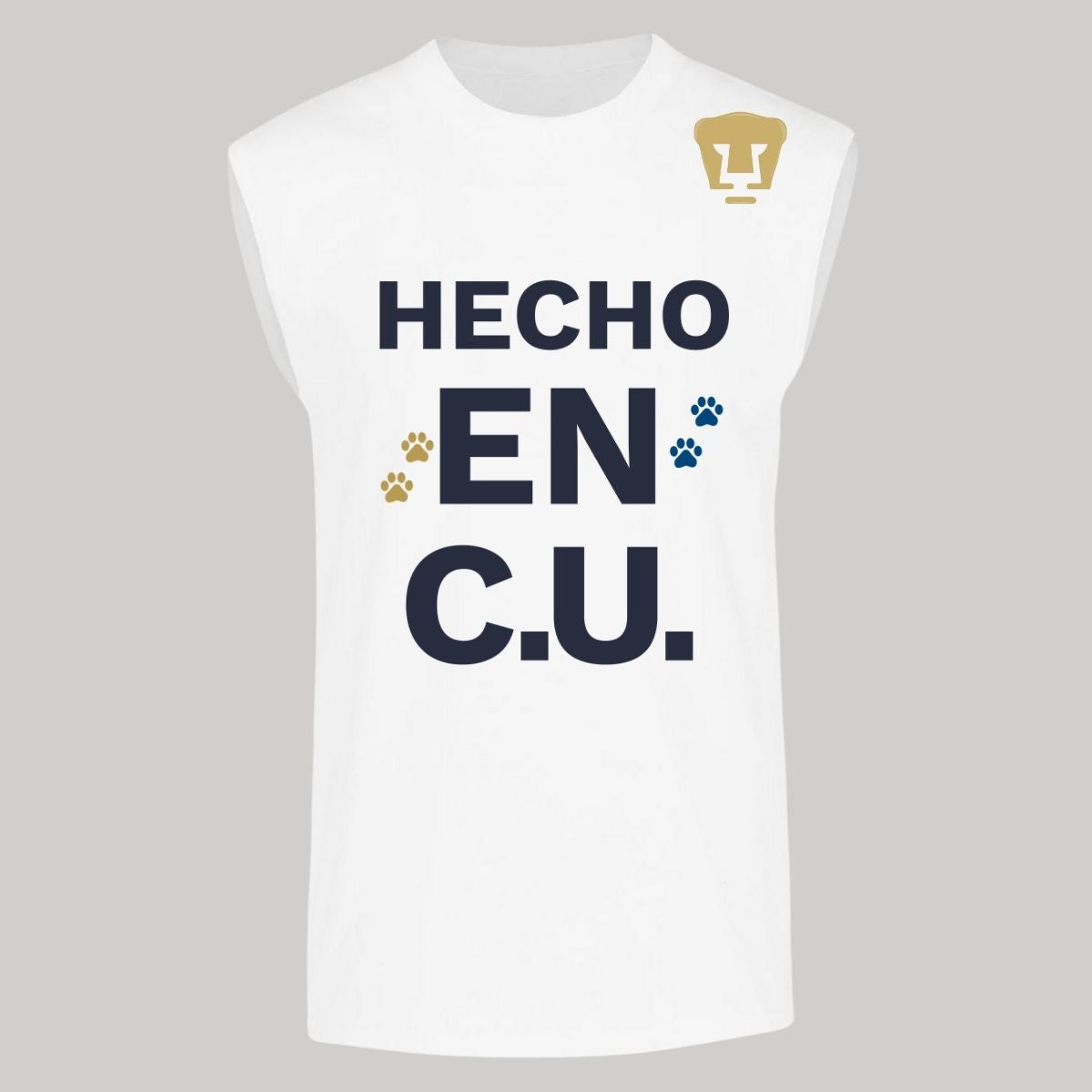 Playera Sin Manga Hombre Pumas UNAM Hecho en C.U. DTG-Vinil