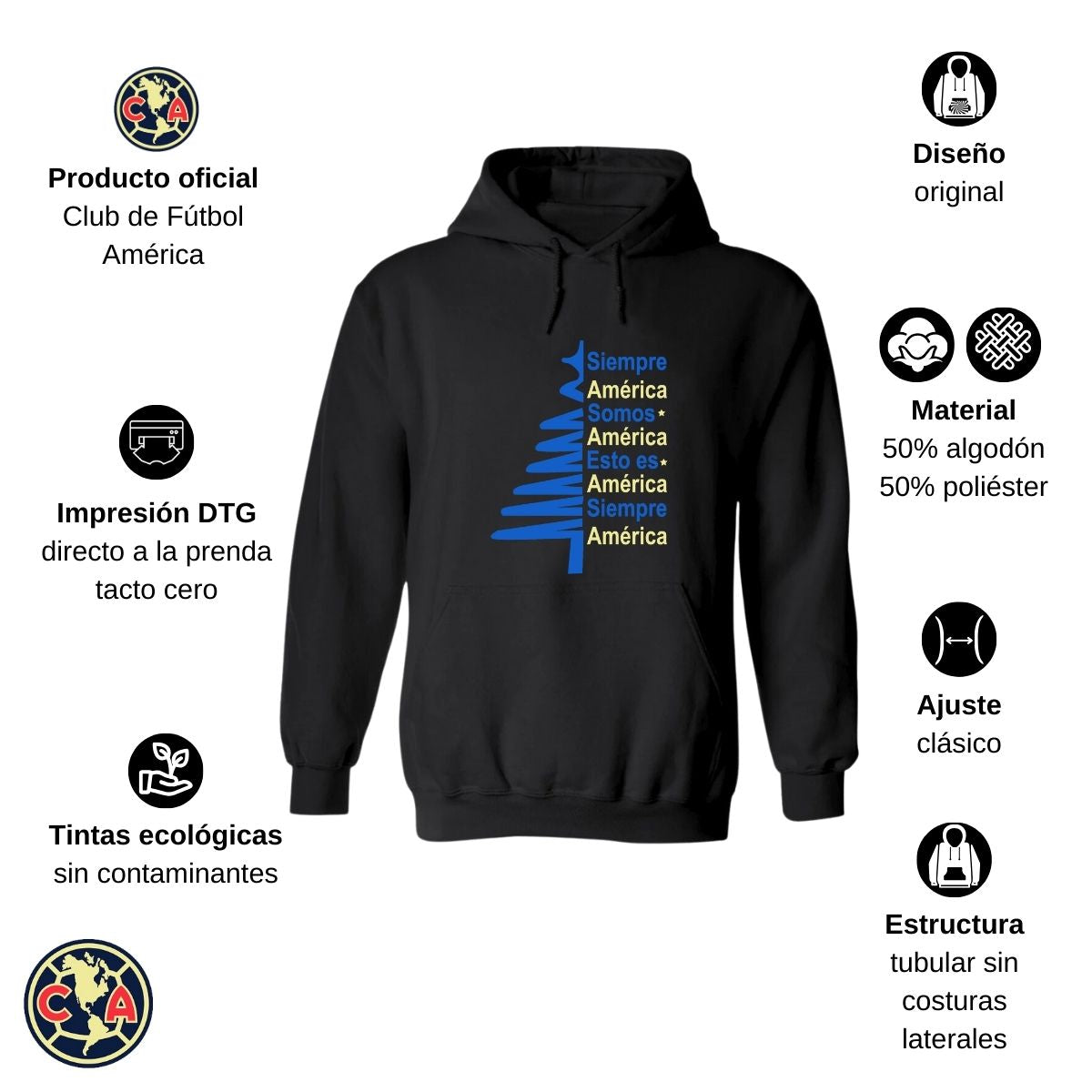 Sudadera Mujer Hoodie América Pino