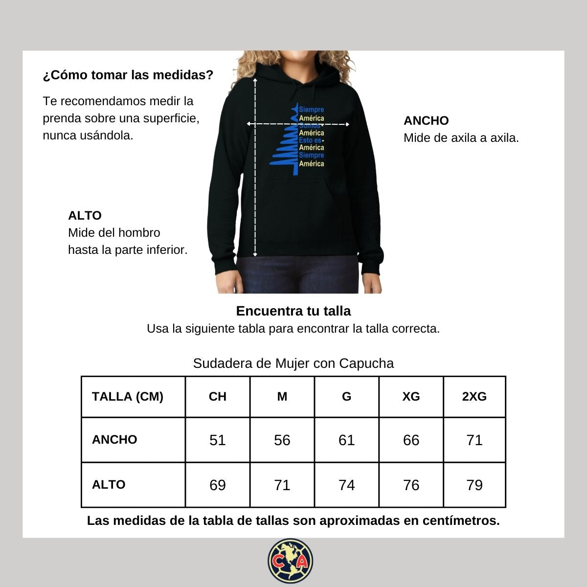 Sudadera Mujer Hoodie América Pino