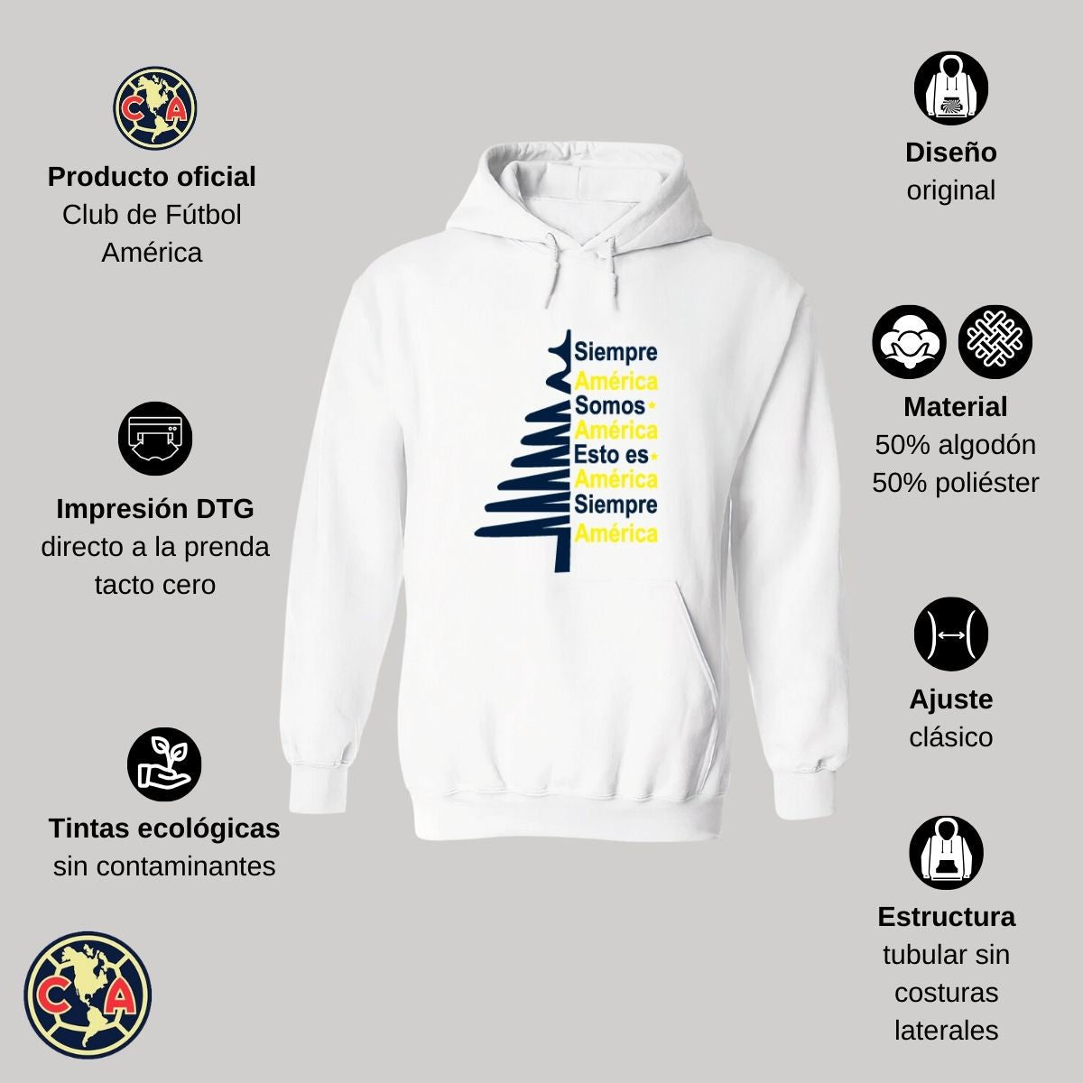 Sudadera Mujer Hoodie América Pino