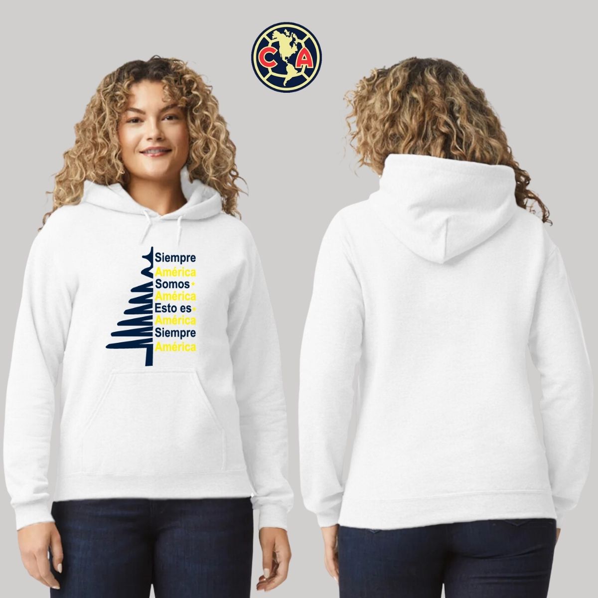 Sudadera Mujer Hoodie América Pino