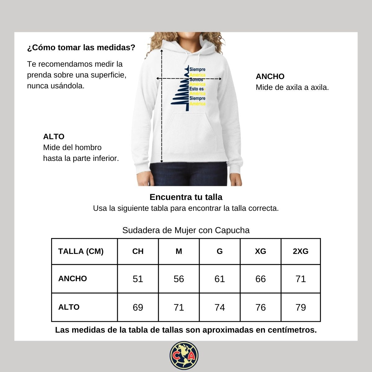 Sudadera Mujer Hoodie América Pino