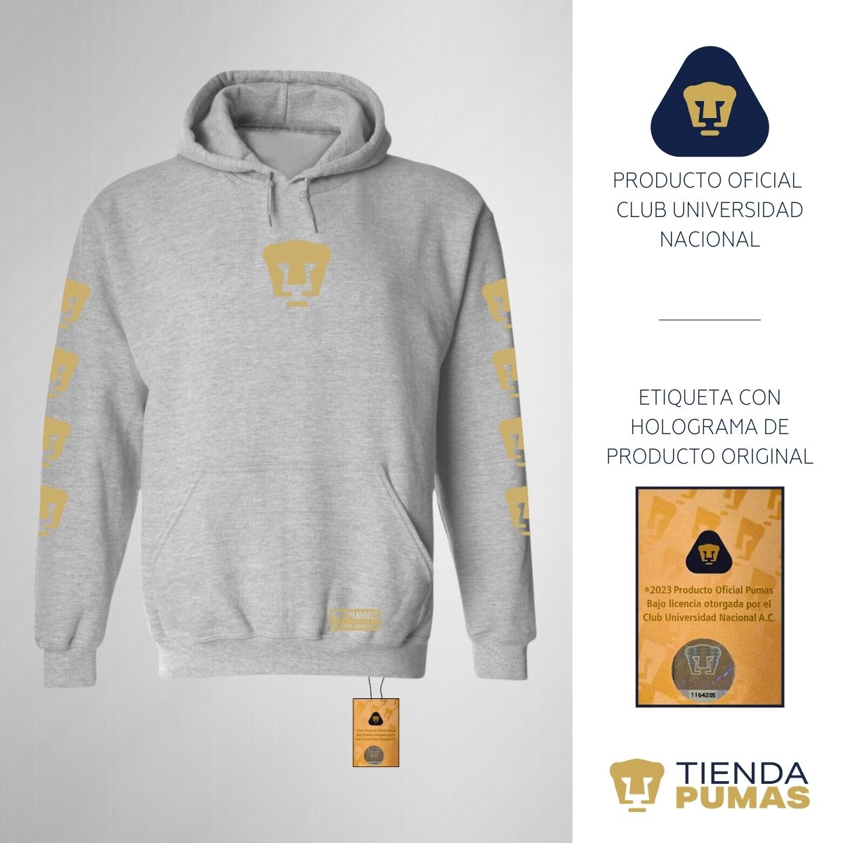 Sudadera Hombre Hoodie Pumas UNAM Logo Edición Limitada 1