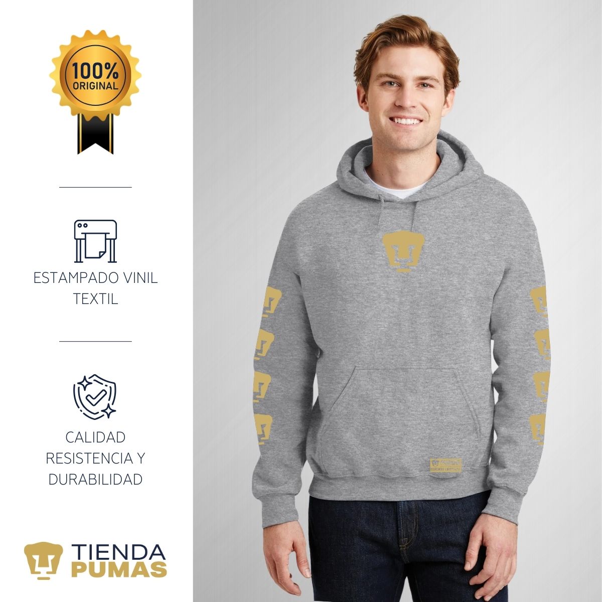 Sudadera Hombre Hoodie Pumas UNAM Logo Edición Limitada 1