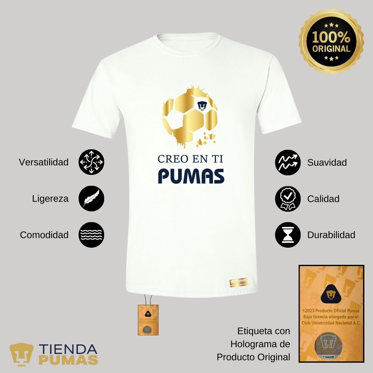 Playera Hombre Pumas UNAM Ed Limitada 2 Creo en ti