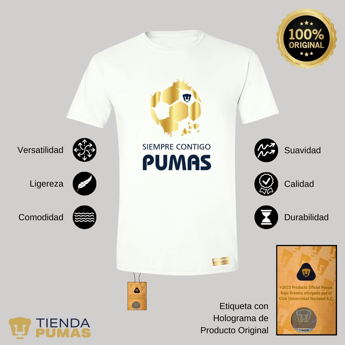 Playera Hombre Pumas UNAM Ed Limitada 2 Siempre contigo