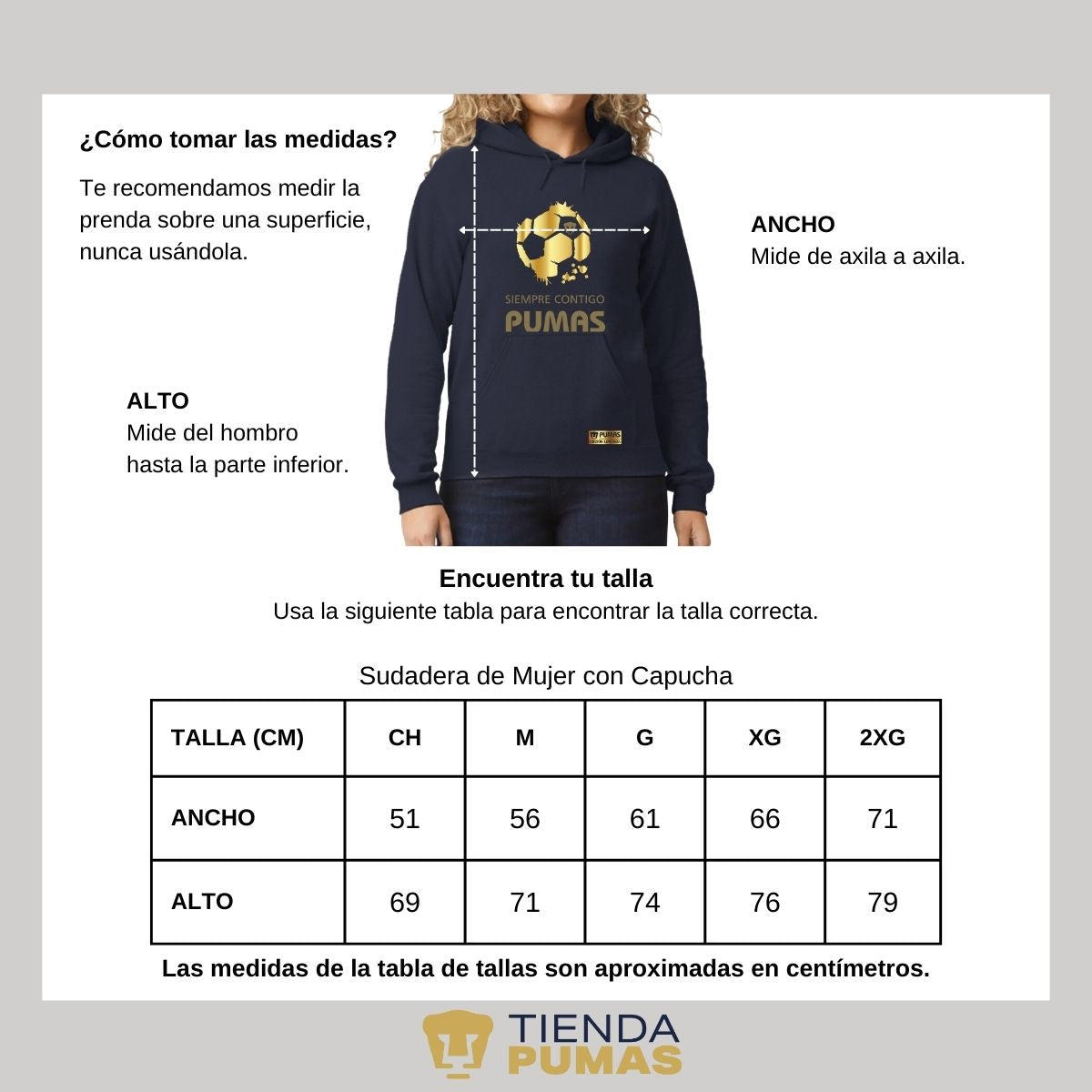 Sudadera para Mujer Hoodie Pumas UNAM Ed Limitada 2 Siempre contigo