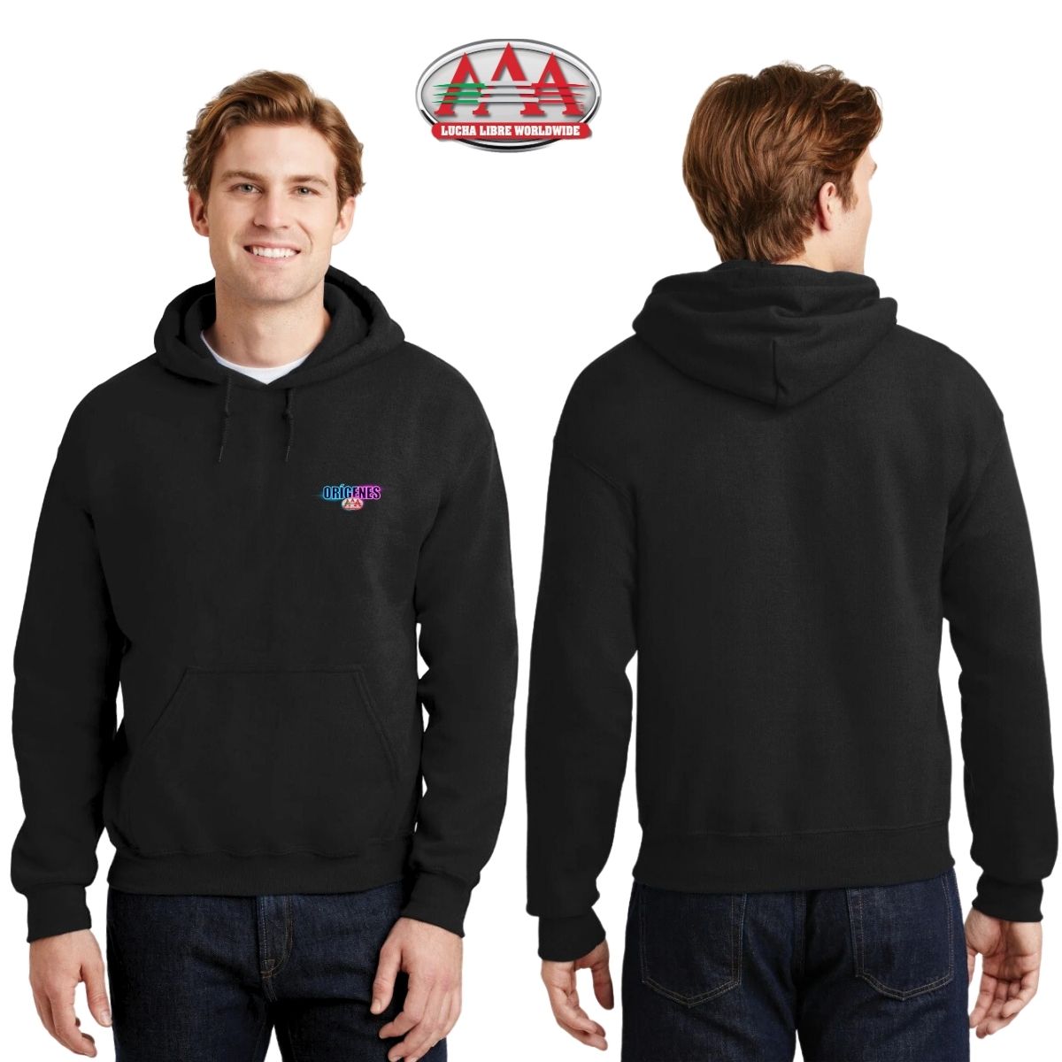 Sudadera Lucha Libre AAA Hombre Hoodie Logo Orígenes Esc