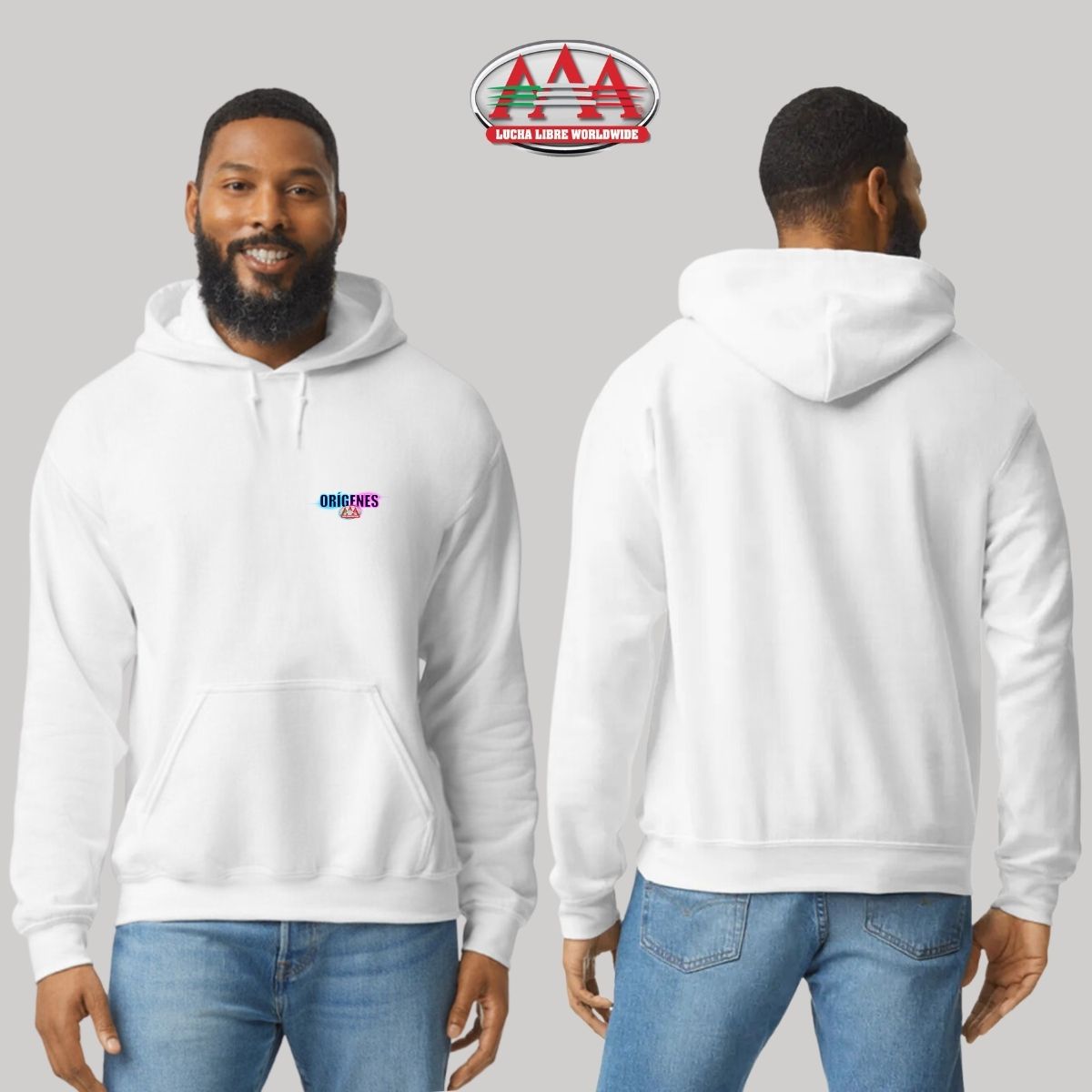 Sudadera Lucha Libre AAA Hombre Hoodie Logo Orígenes Esc