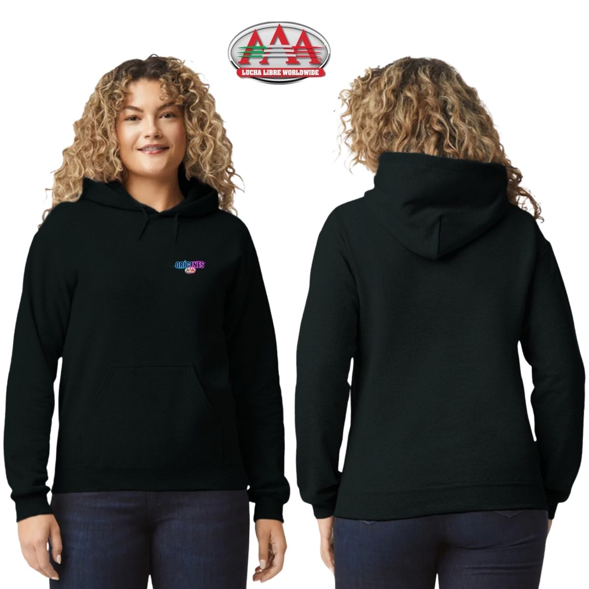 Sudadera para Mujer Hoodie Lucha L AAA Logo Orígenes Esc