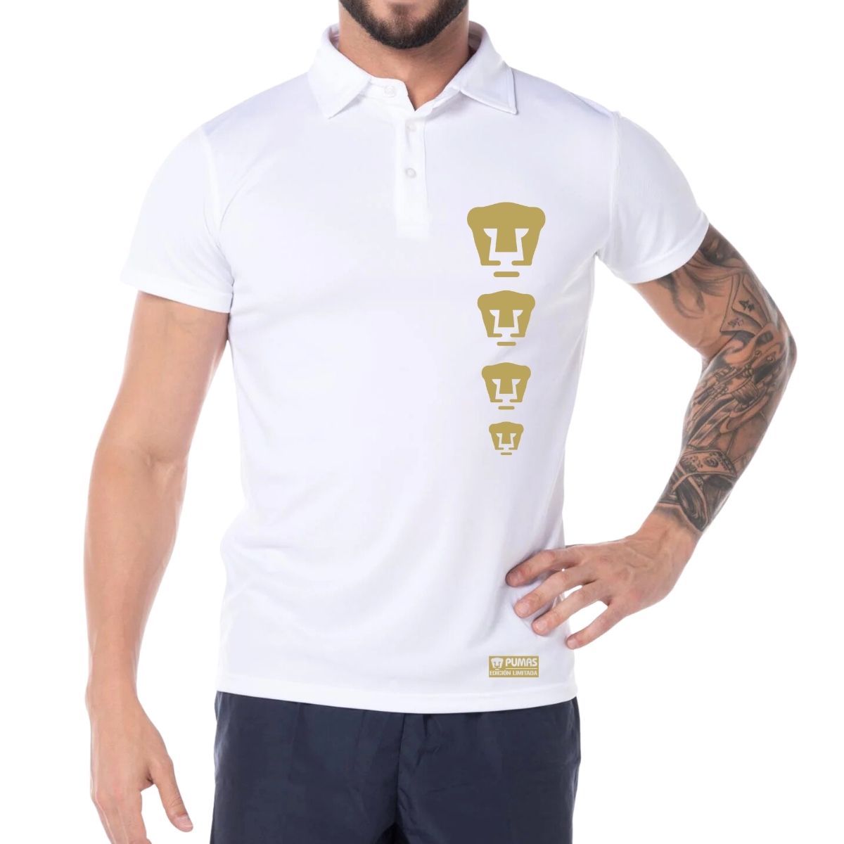 Playera Tipo Polo Transpirable Hombre Pumas UNAM Edición Limitada 3 Vinil