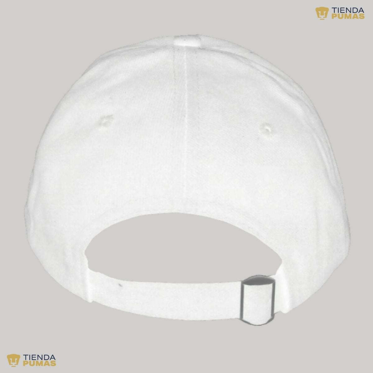 Gorra Pumas UNAM Hombre Mujer Ajustable Logo Blanco Negro 3 Vinil