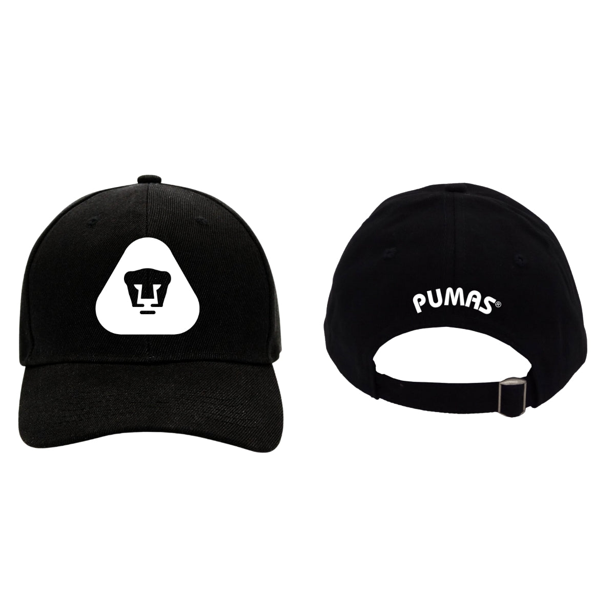 Gorra Pumas UNAM Hombre Mujer Ajustable Emblema Blanco Negro 5 Vinil