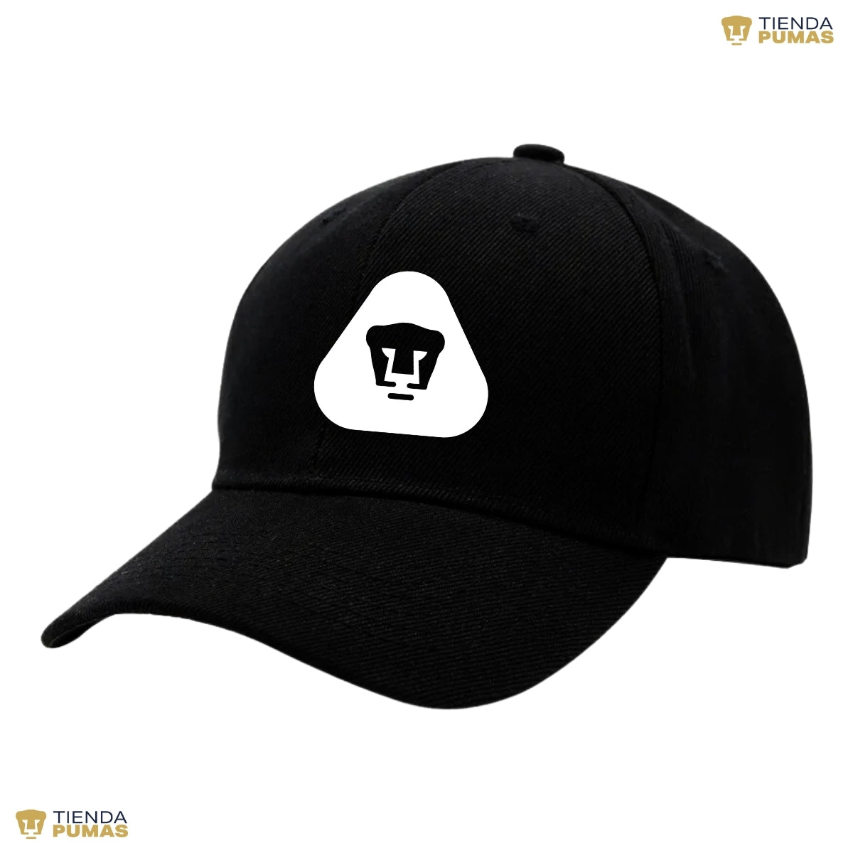 Gorra Pumas UNAM Hombre Mujer Ajustable Emblema Blanco Negro 5 Vinil