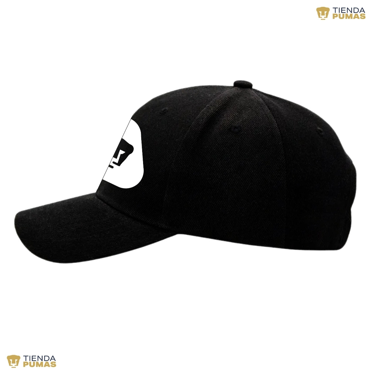 Gorra Pumas UNAM Hombre Mujer Ajustable Emblema Blanco Negro 5 Vinil