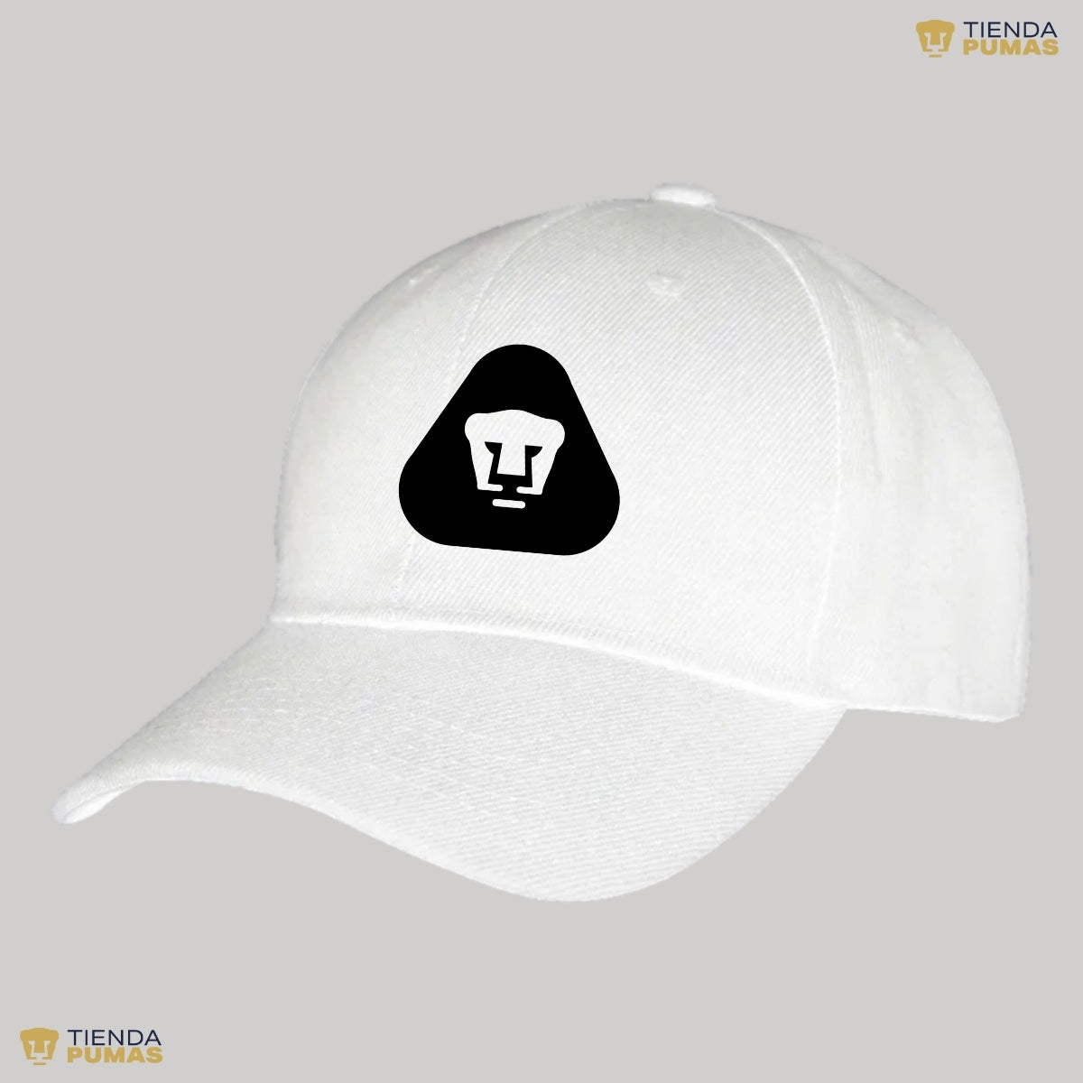 Gorra Pumas UNAM Hombre Mujer Ajustable Emblema Blanco Negro 5 Vinil