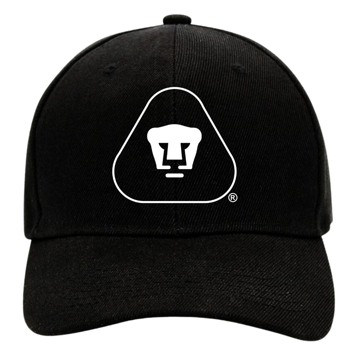 Gorra Pumas UNAM Hombre Mujer Ajustable Emblema Blanco Negro 6 Vinil