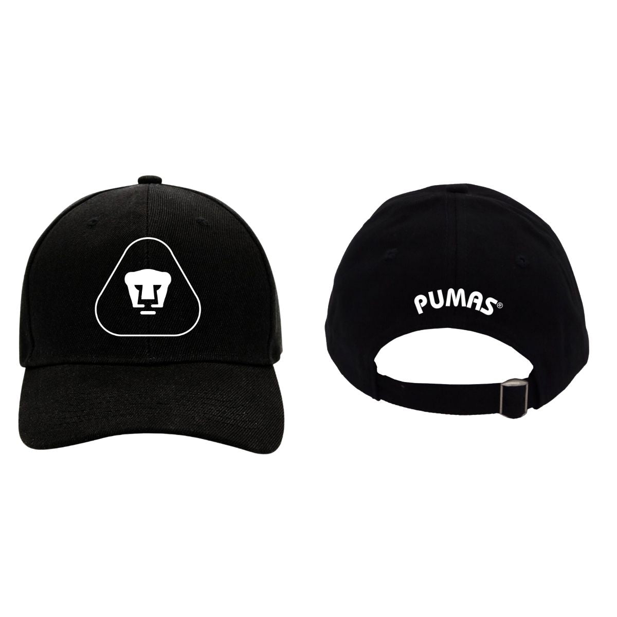 Gorra Pumas UNAM Hombre Mujer Ajustable Emblema Blanco Negro 7 Vinil