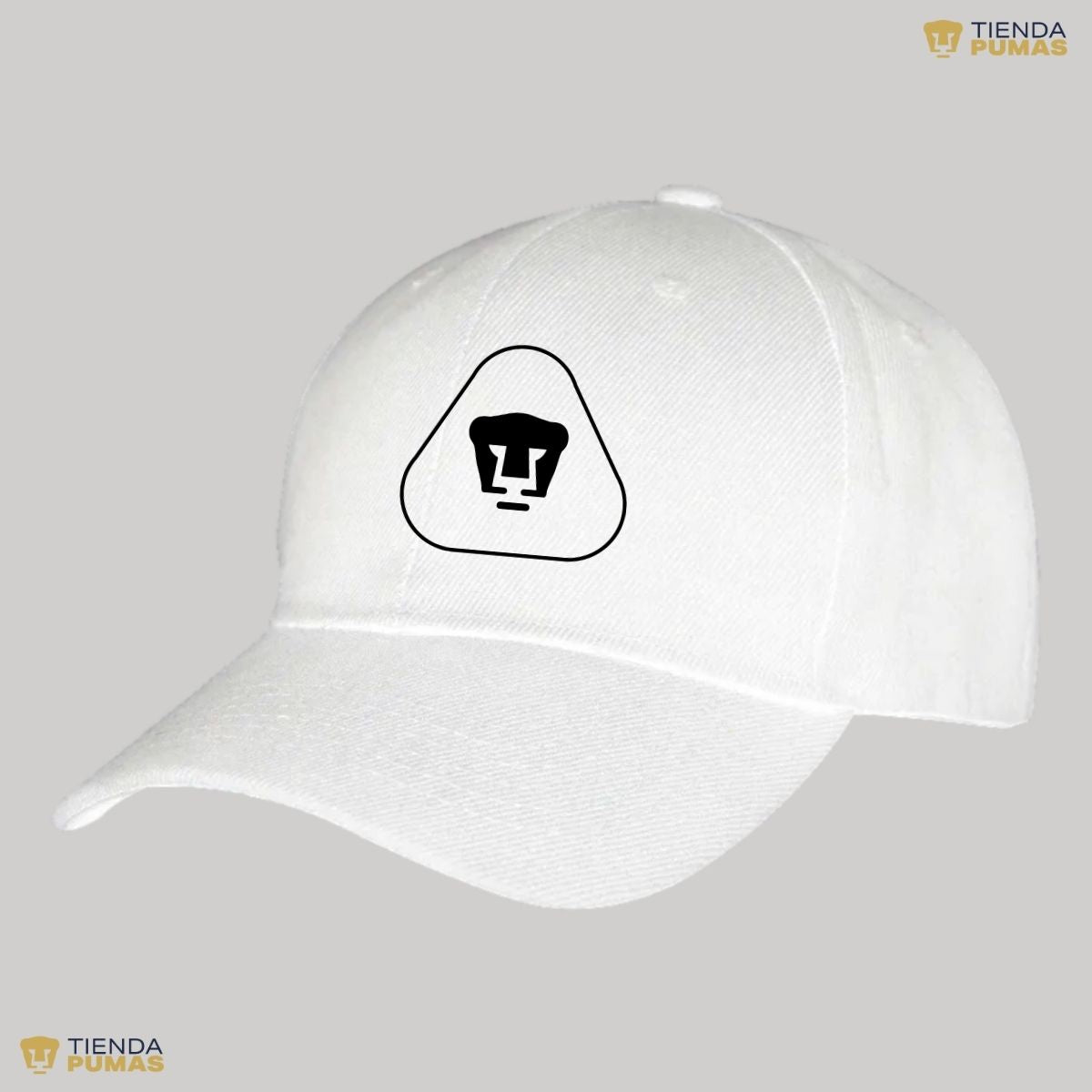 Gorra Pumas UNAM Hombre Mujer Ajustable Emblema Blanco Negro 7 Vinil