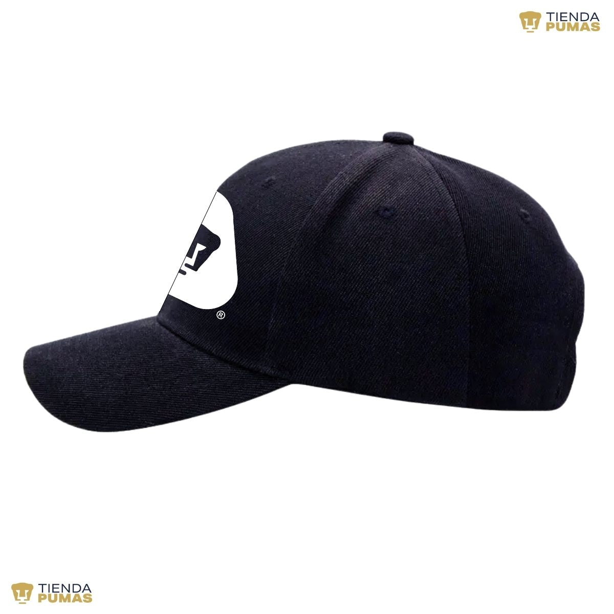 Gorra Pumas UNAM Hombre Mujer Ajustable Emblema Blanco Negro 4 Vinil