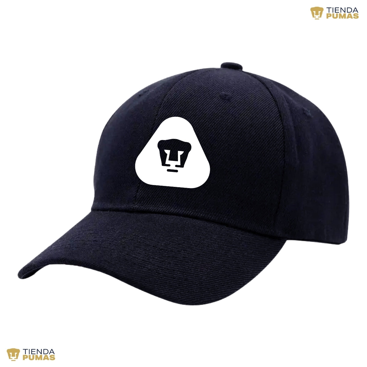 Gorra Pumas UNAM Hombre Mujer Ajustable Emblema Blanco Negro 5 Vinil