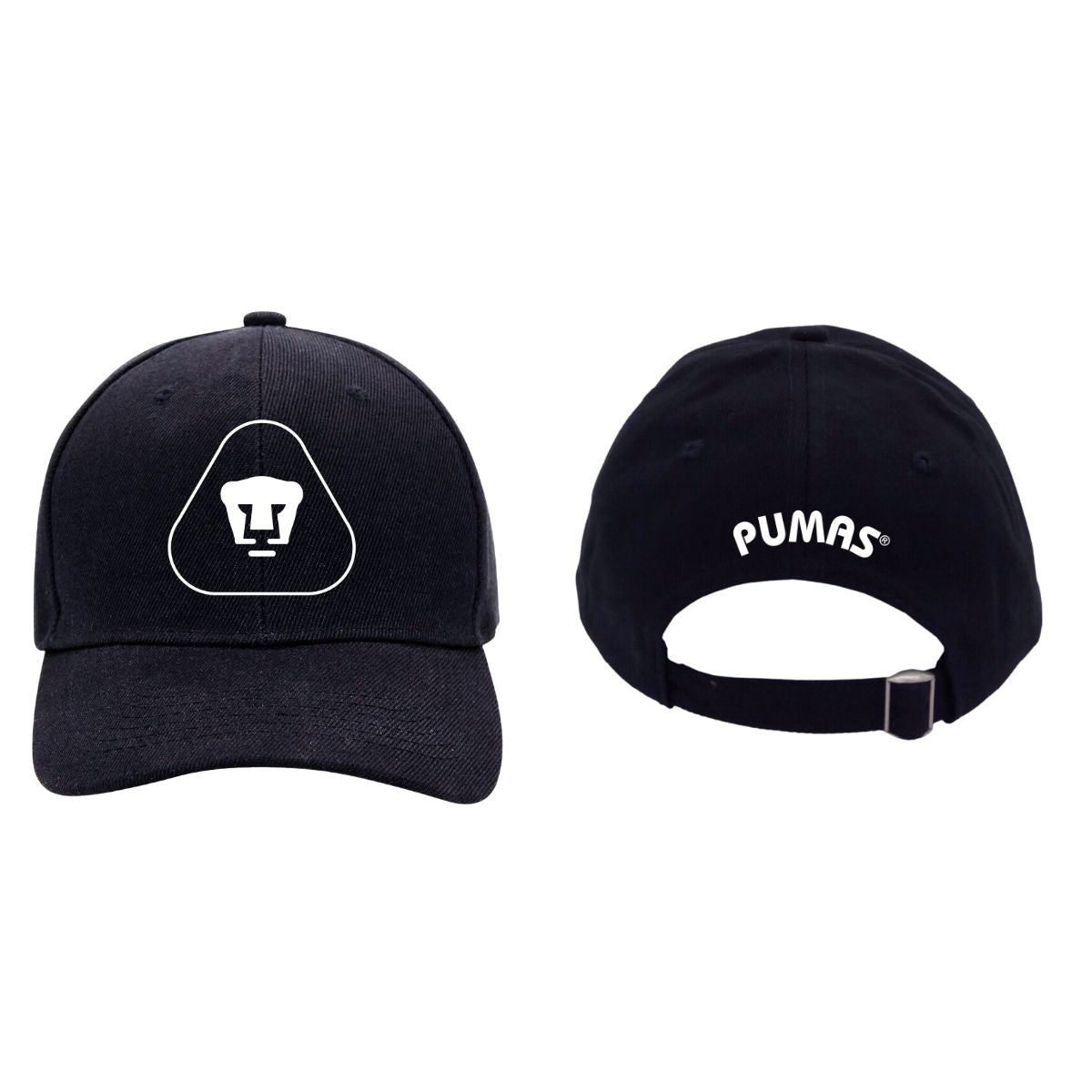 Gorra Pumas UNAM Hombre Mujer Ajustable Emblema Blanco Negro 7 Vinil