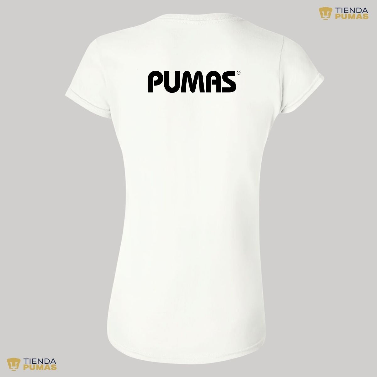 Playera Mujer Pumas UNAM Logo Monocromatico Vinil