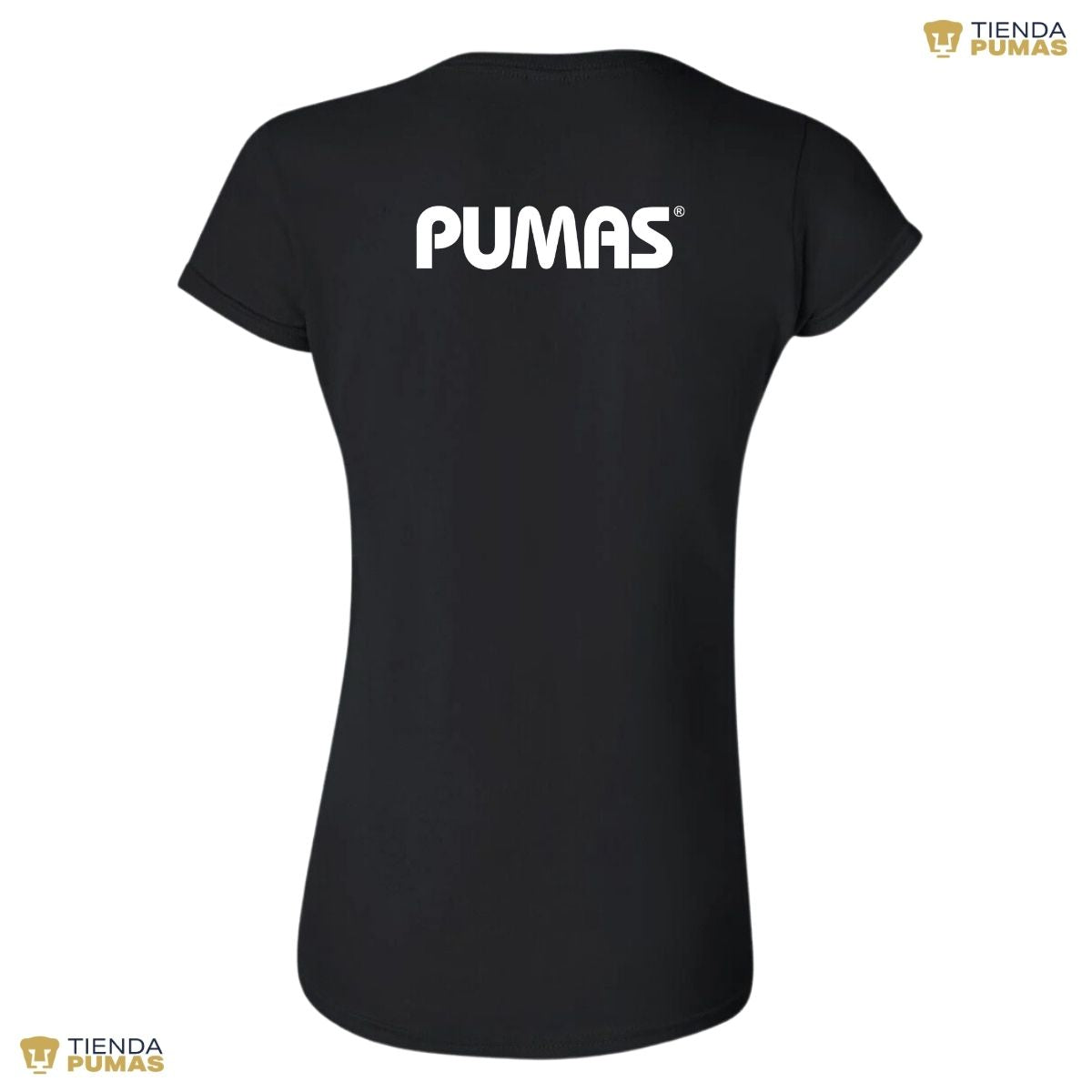 Playera Mujer Pumas UNAM Logo Monocromatico Vinil