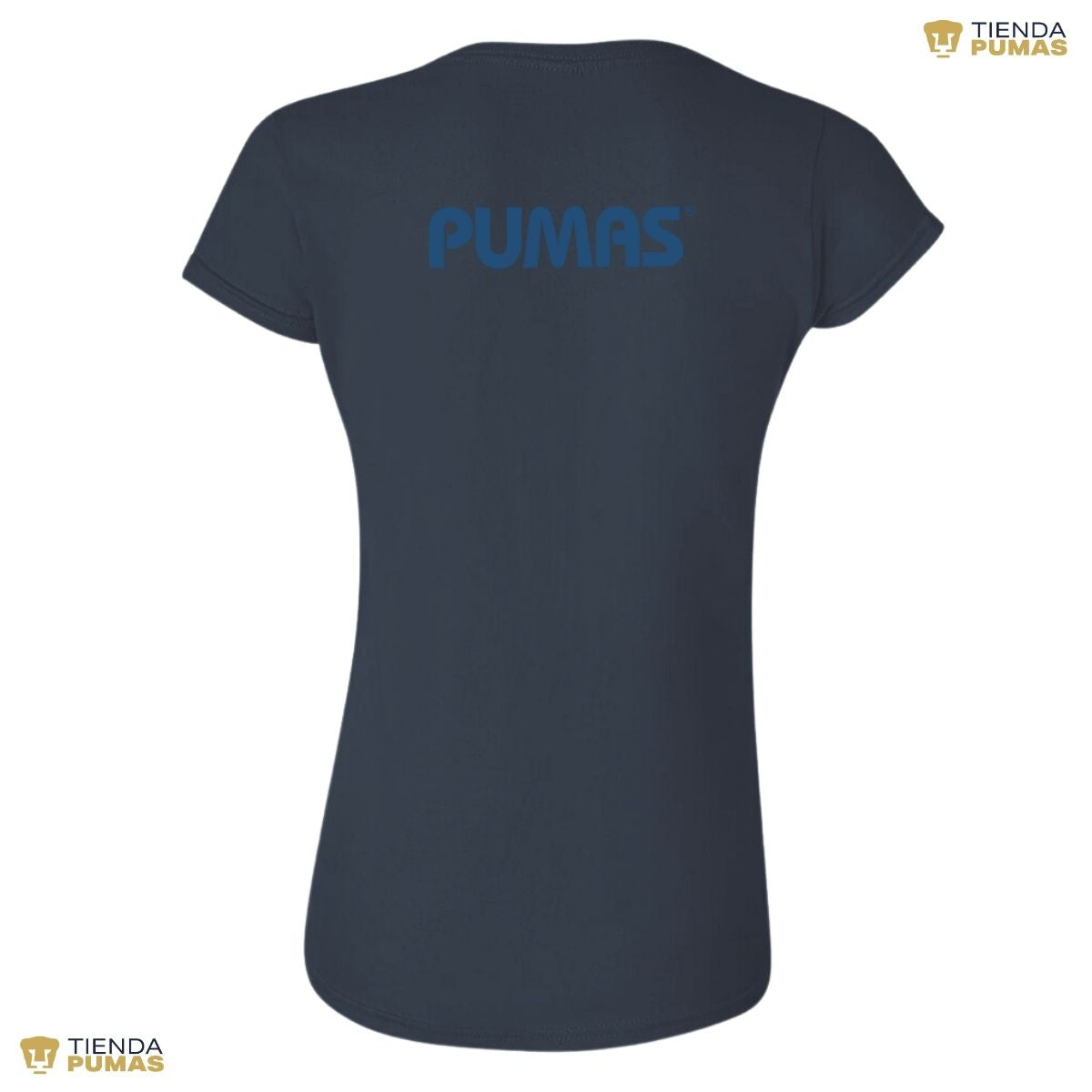 Playera Mujer Pumas UNAM Logo Azul Vinil