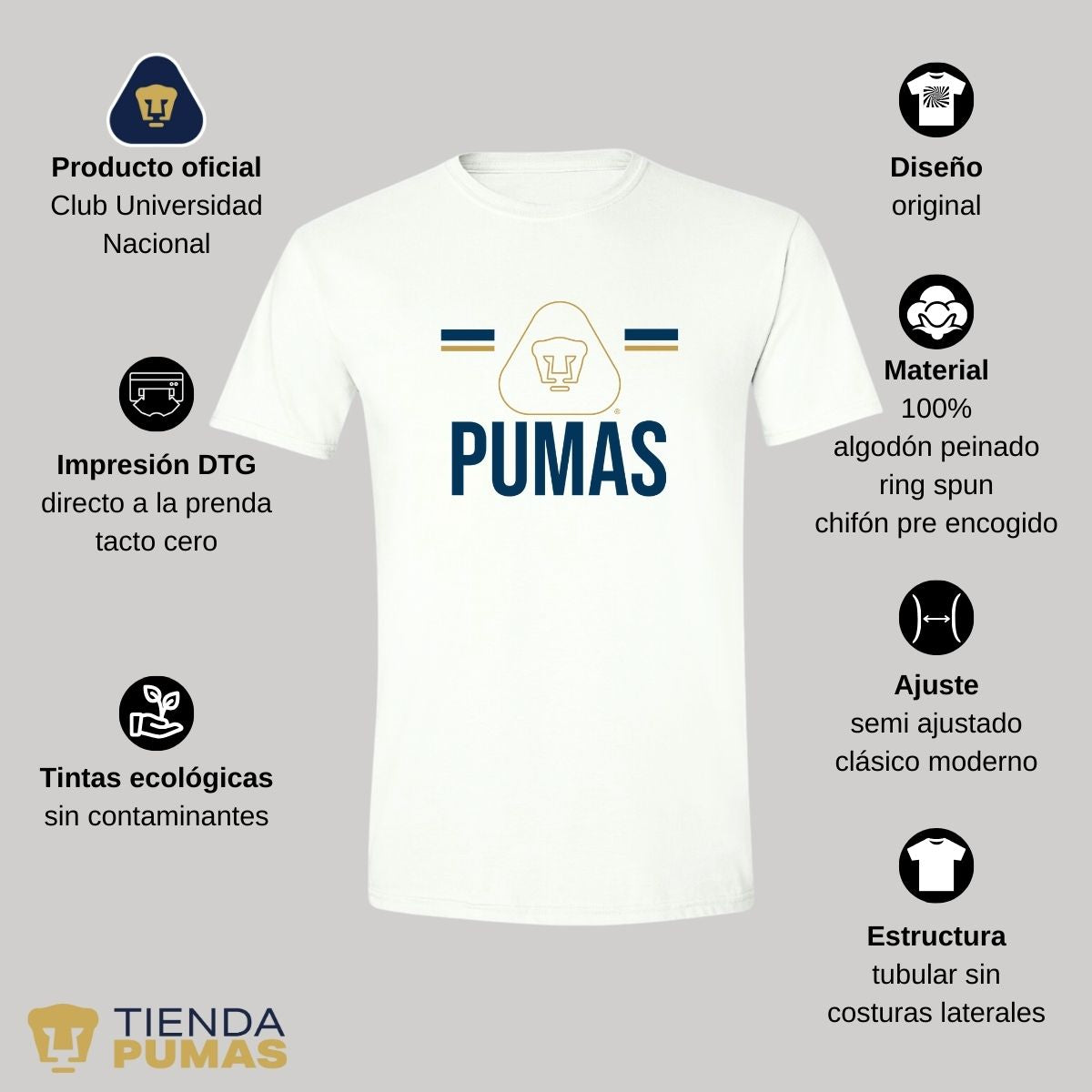 Playera Hombre Pumas UNAM Insignia