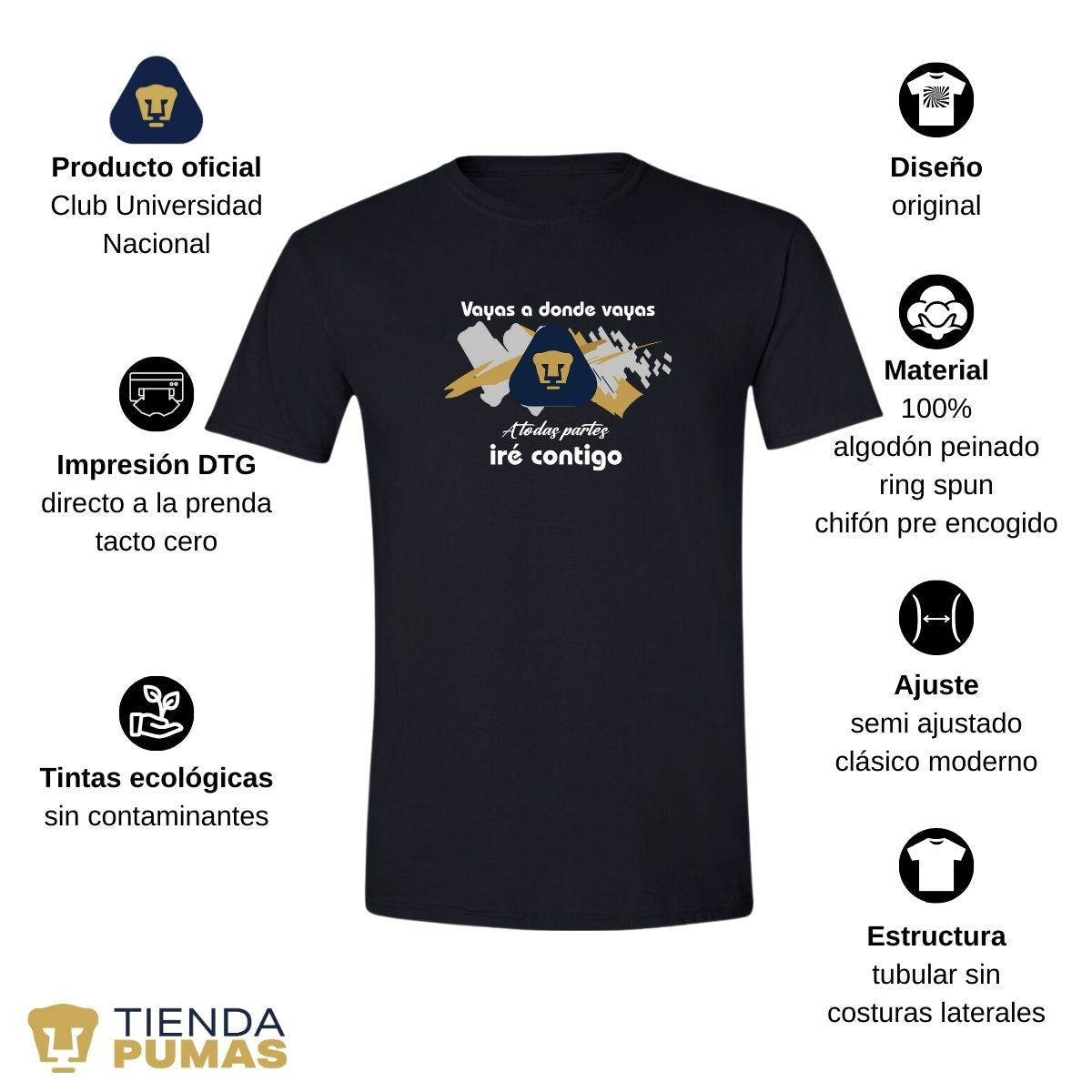 Playera Hombre Pumas UNAM vuelta