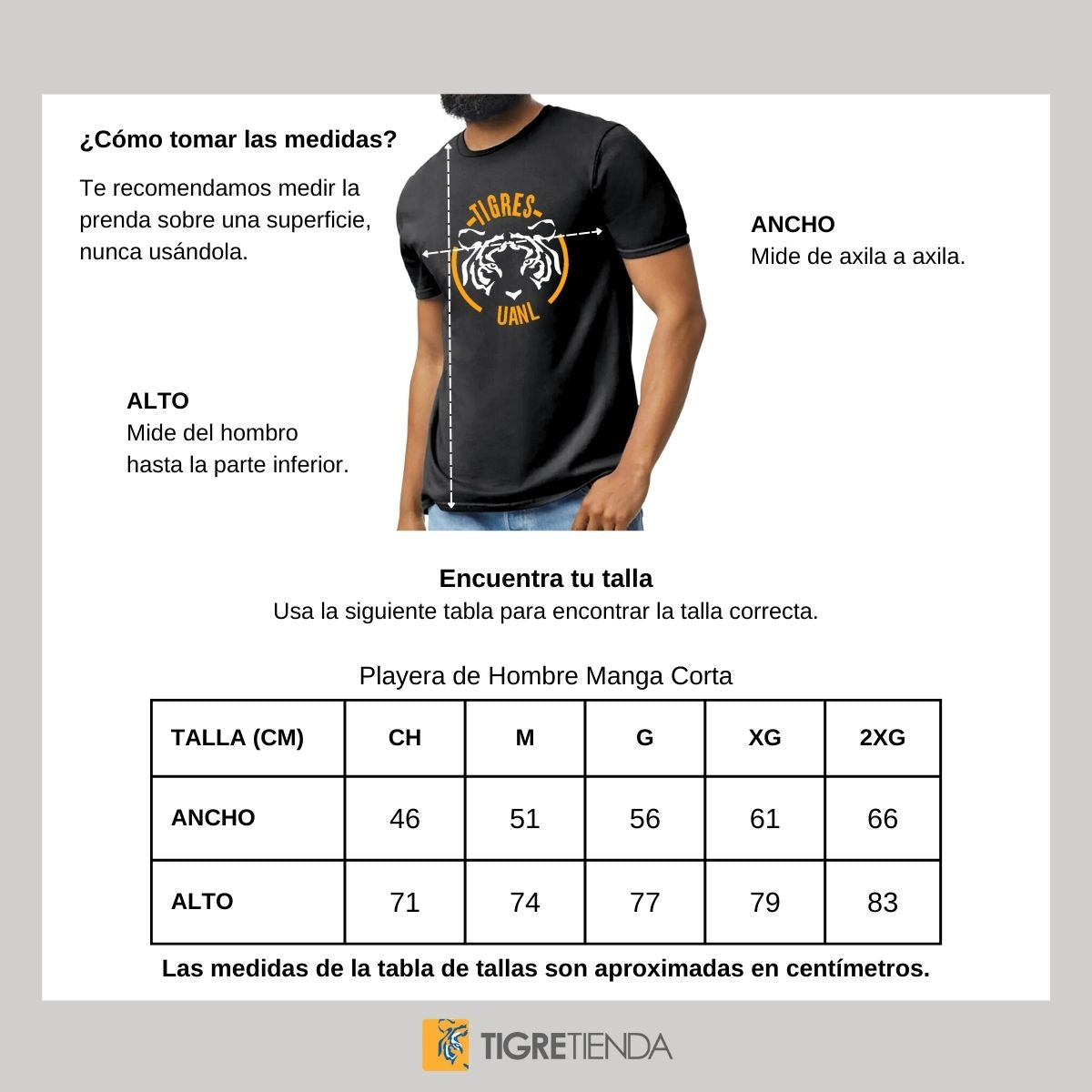 Playera Hombre Tigres UANL Tigre Rostro