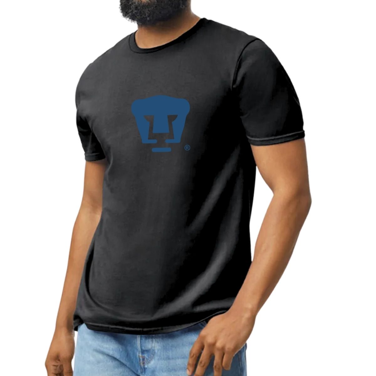 Playera Hombre Pumas UNAM Azul Logo Vinil