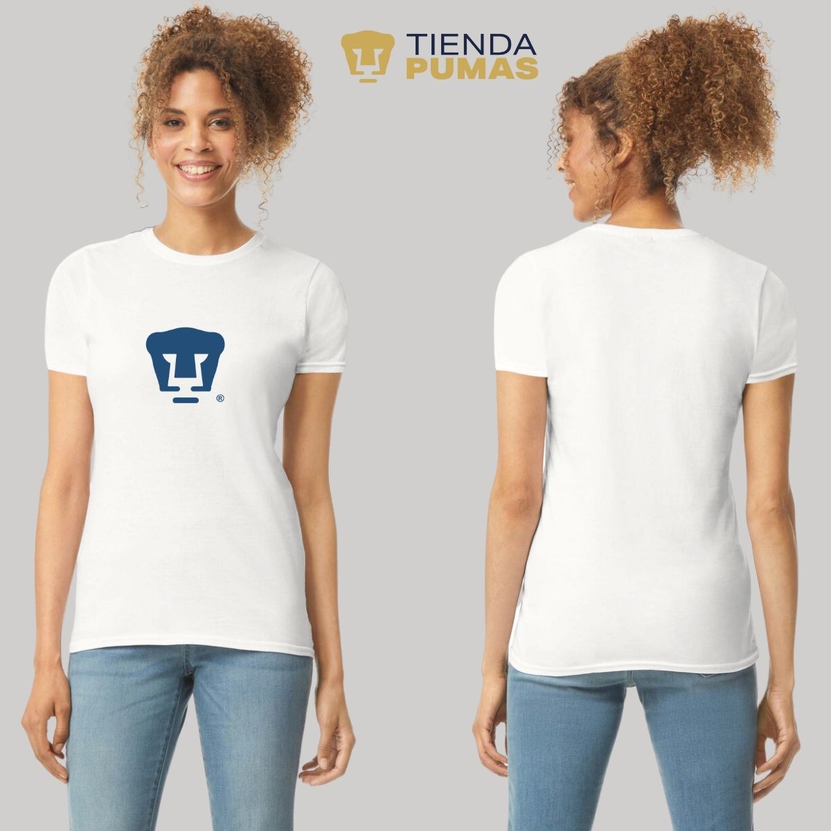 Playera Deportiva Mujer Pumas UNAM Azul Logo Vinil