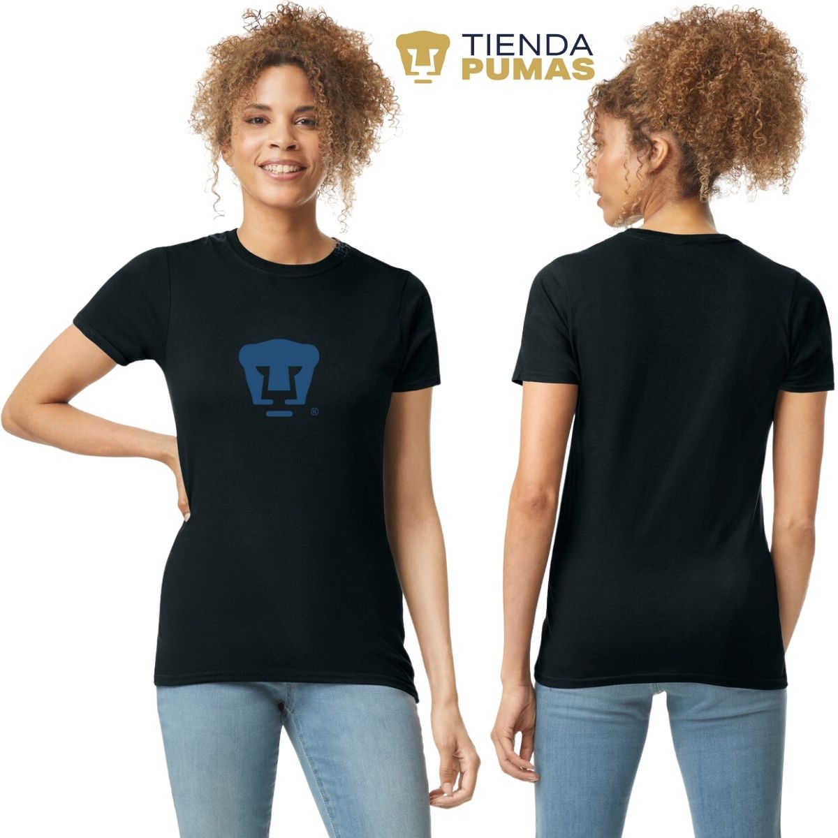 Playera Deportiva Mujer Pumas UNAM Azul Logo Vinil