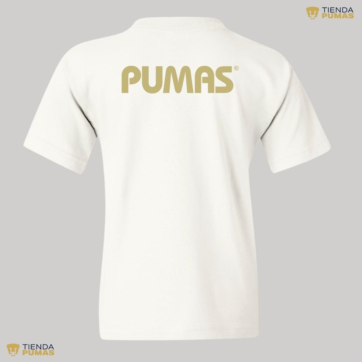 Playera Niño Niña Pumas UNAM Logo Dorado
