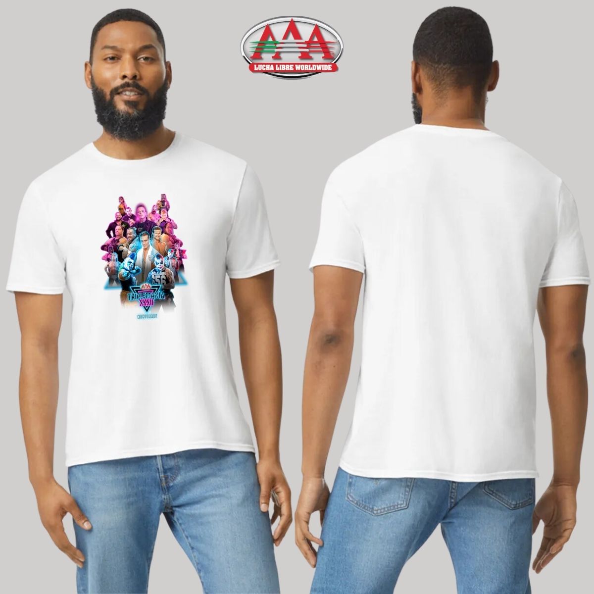 Playera Deportiva Hombre Lucha L AAA triplemanía XXXII