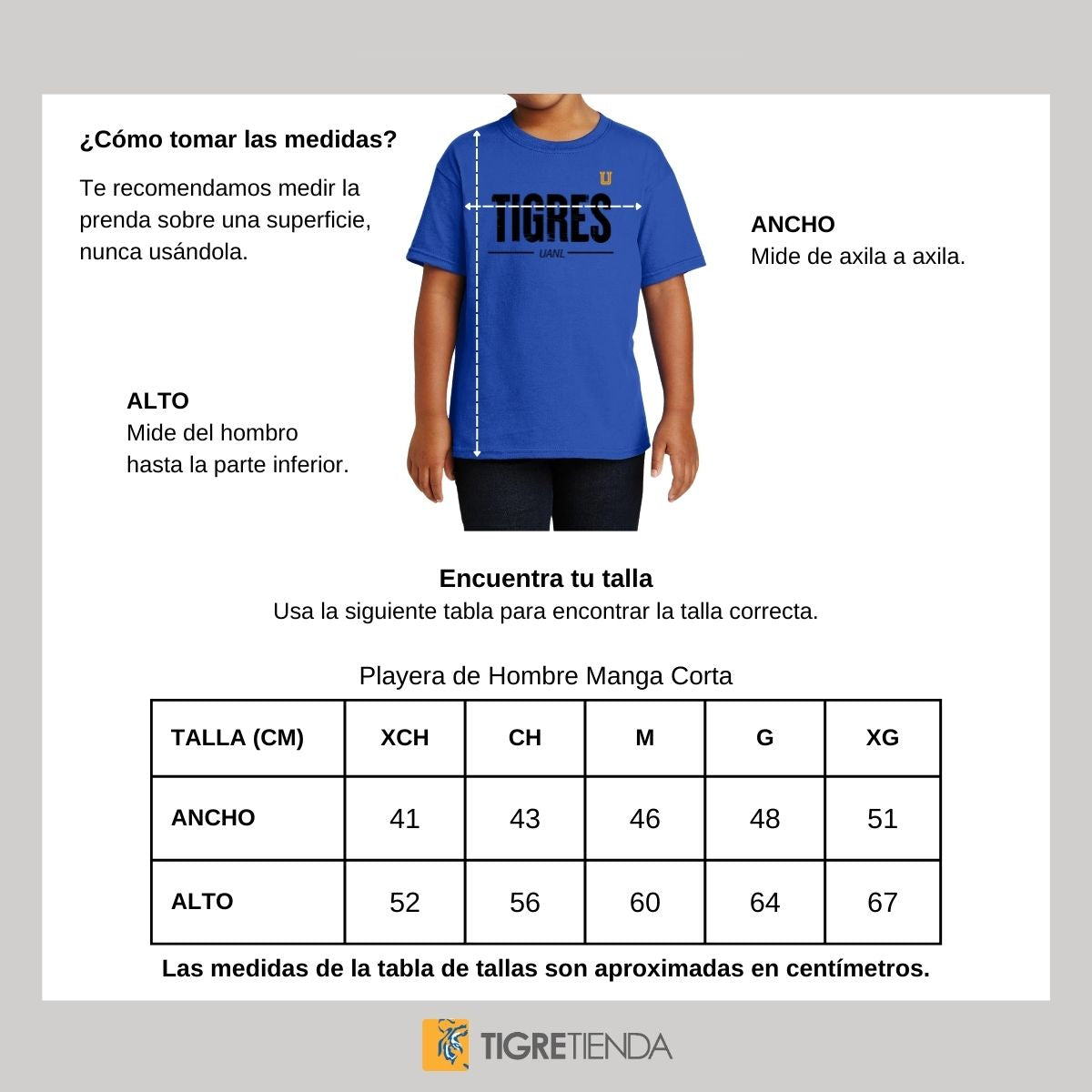 Playera Niño Niña Tigres UANL Logo Mono Amarillo