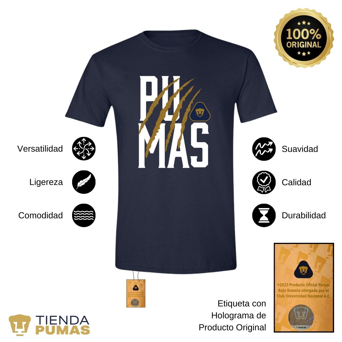 Playera Pumas UNAM Hombre Zarpazo OD77232