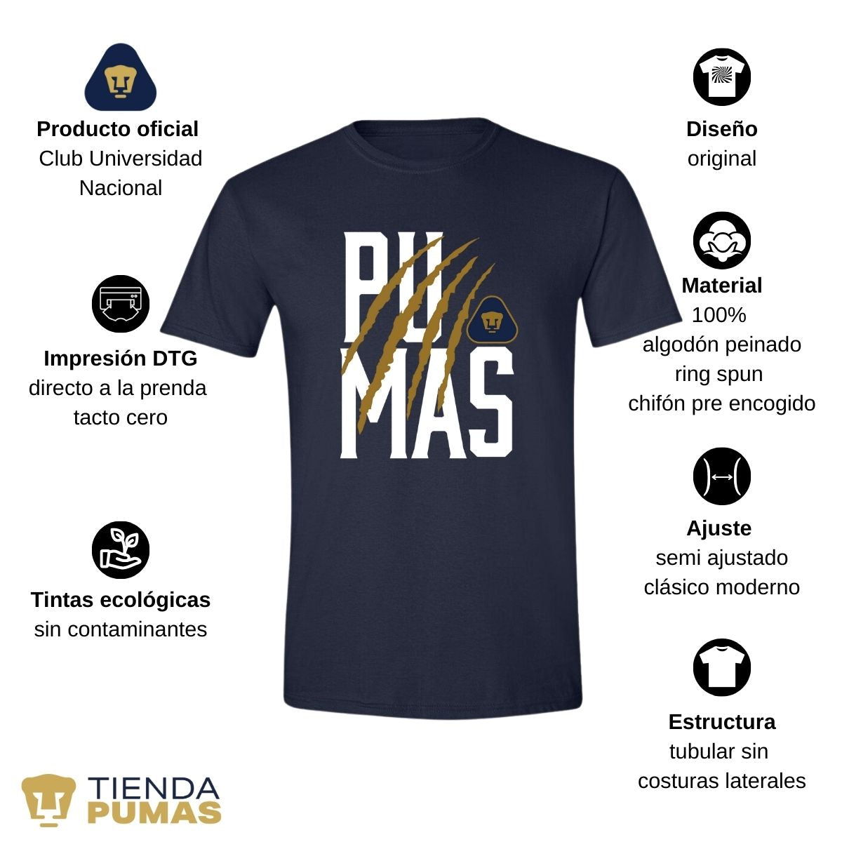 Playera Pumas UNAM Hombre Zarpazo OD77232