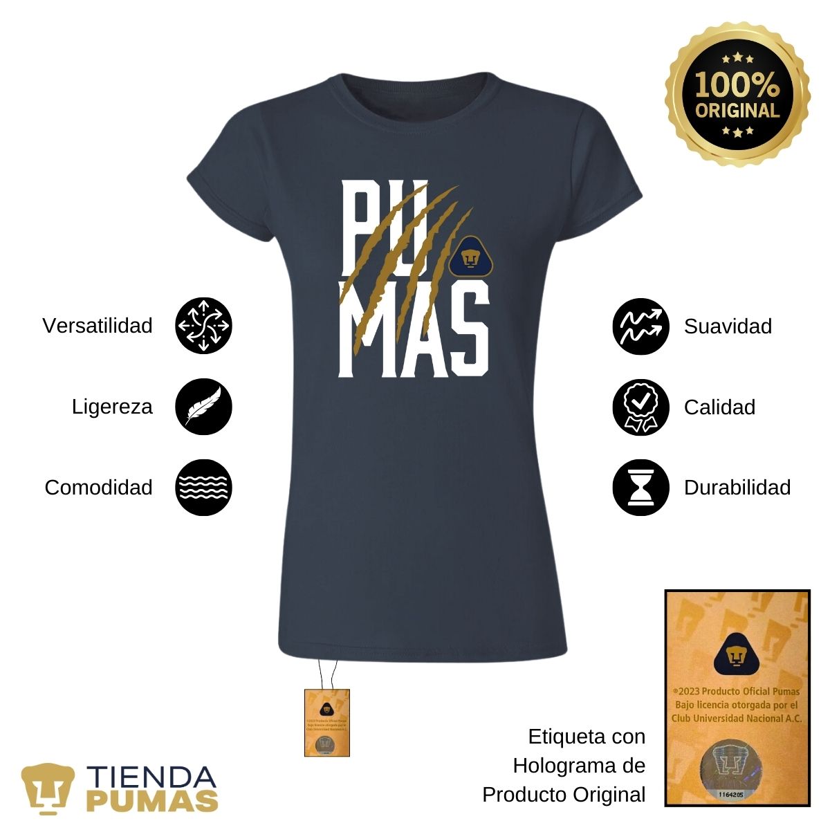 Playera Pumas UNAM Mujer Zarpazo