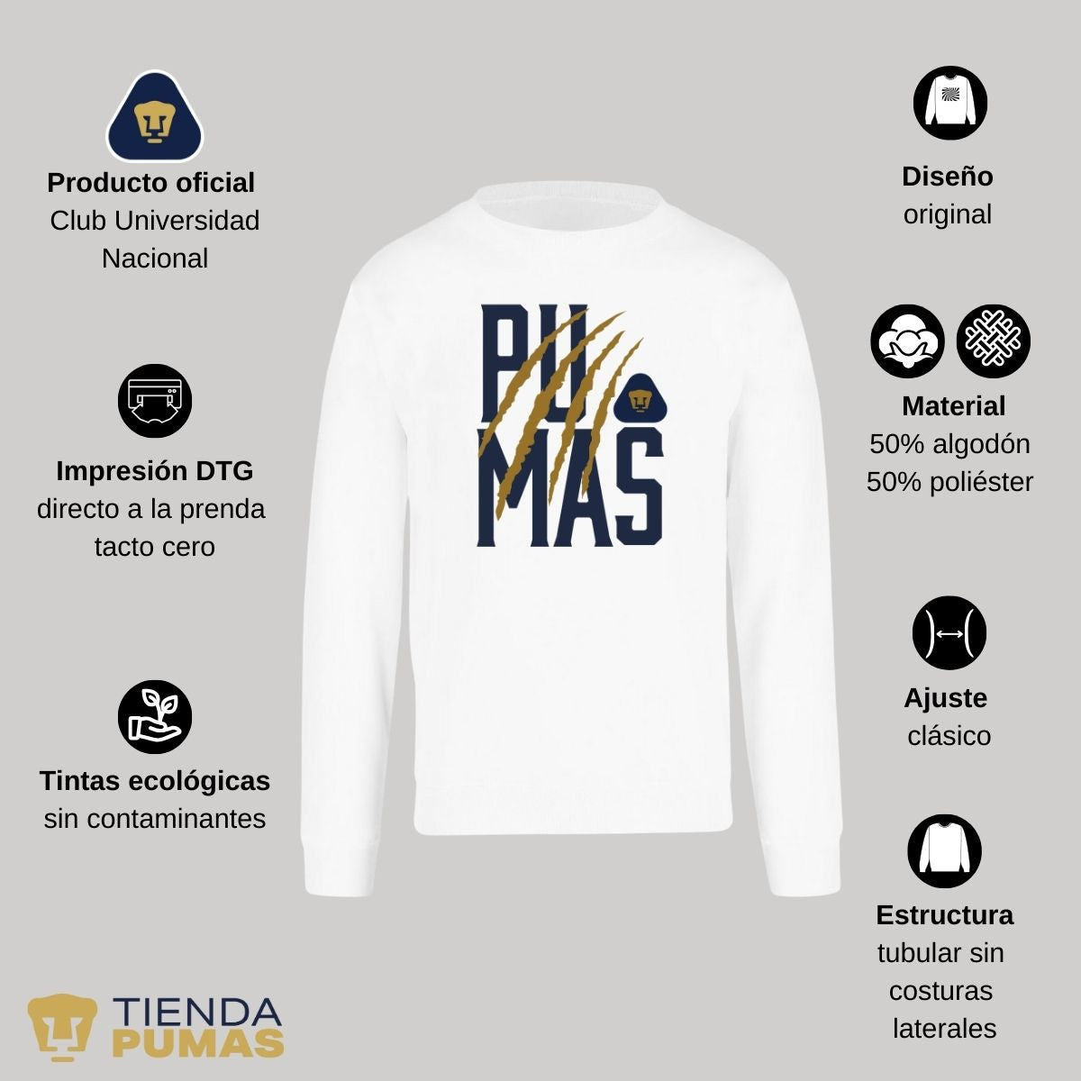 Sudadera Hombre Pumas UNAM Zarpazo