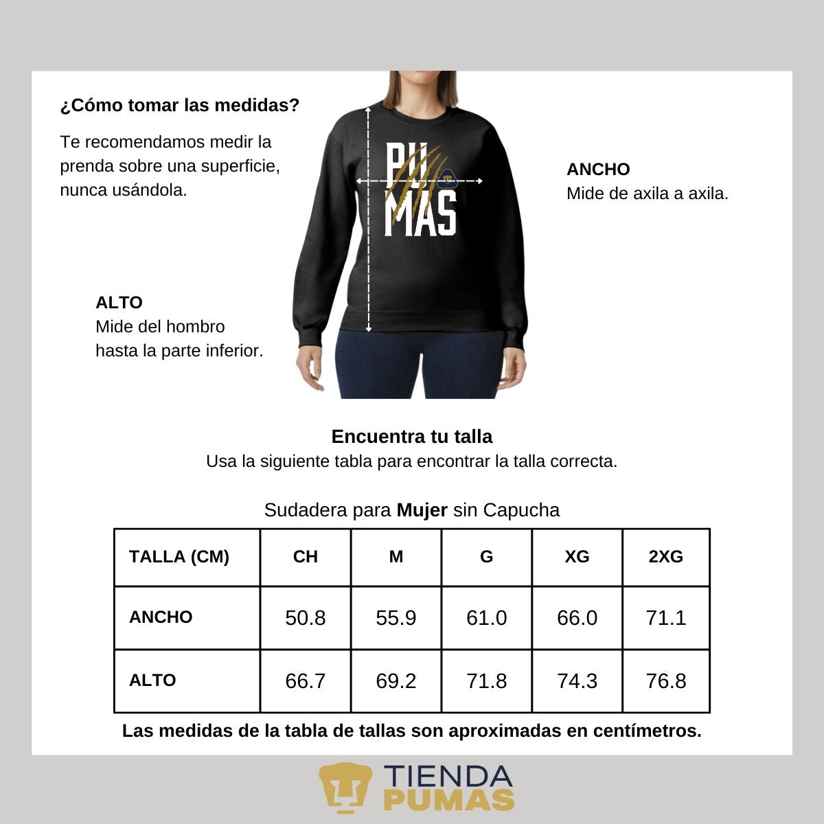 Sudadera Mujer Pumas UNAM Zarpazo